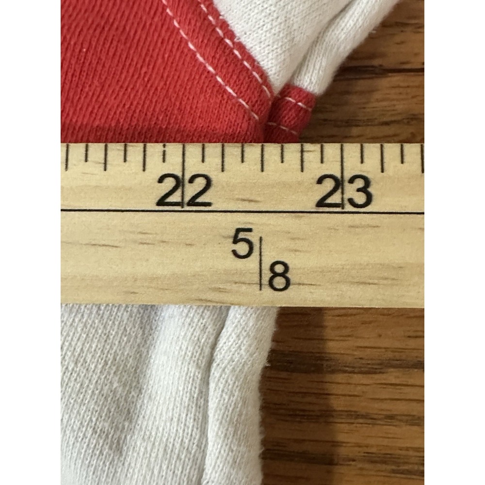 Aerie Women Small Prep Rally Rugby Sweatshirt Red White Striped Oversized Fit - Picture 8 of 9
